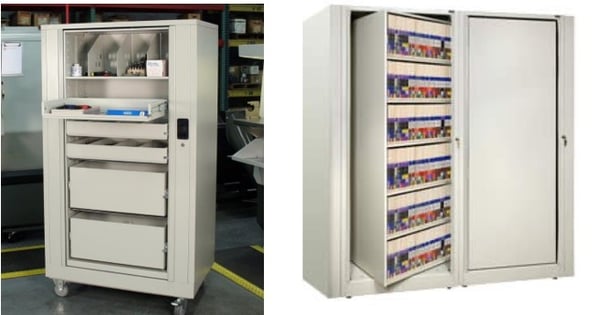 Rotary shelving duo