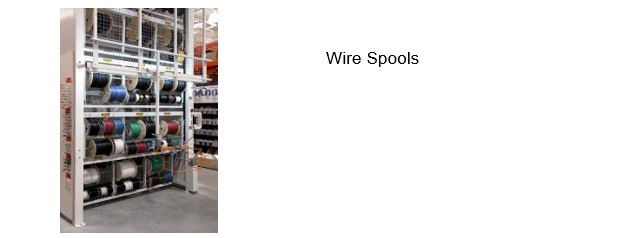 Vertical storage-wire spools