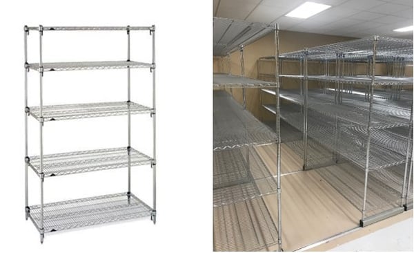 Wire Shelving duo