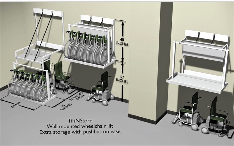 Wheelchair wall storage