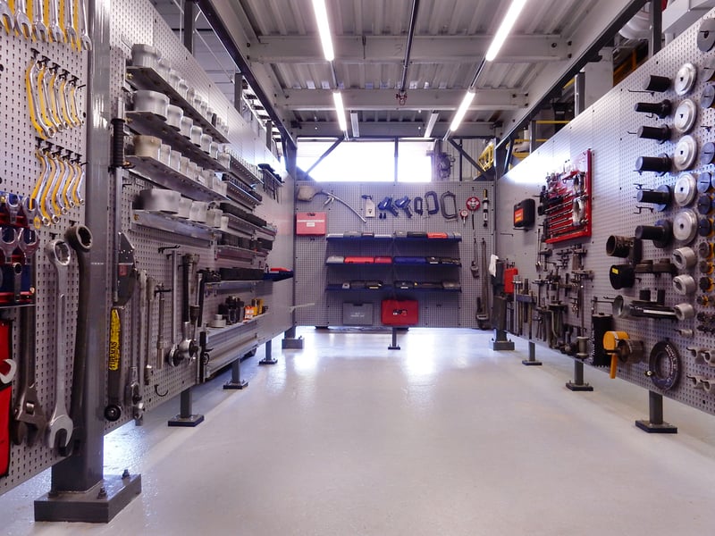 Freestanding Utility Panels for Tool Storage