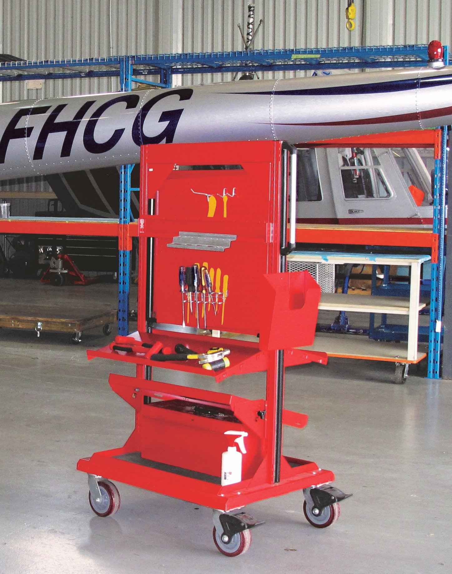Freestanding Tool Cart in Hangar