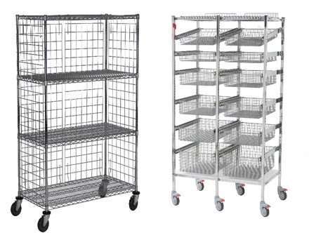 Wire Carts-basket and shelves