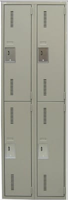 Two tier metal locker