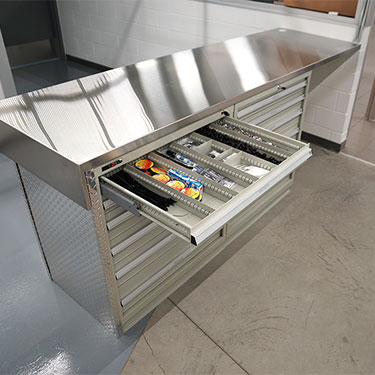 Rousseau-Modular Drawer in Stainless Steel Workbench