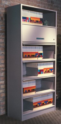 Shelving with Flip Doors