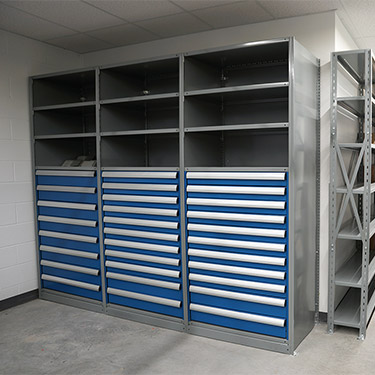 Modular Drawers in Shelving