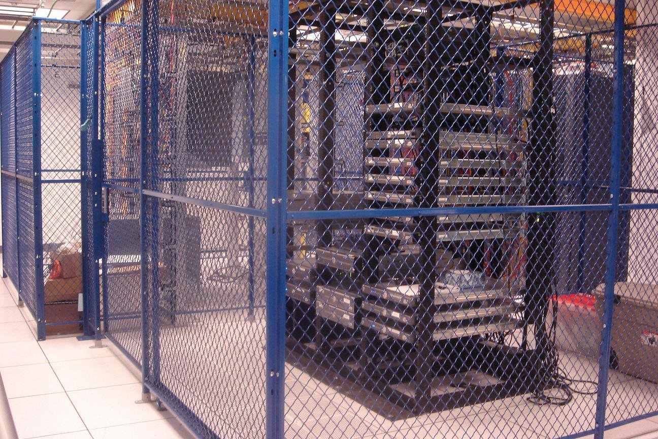 Data Center Wire Cage-blue