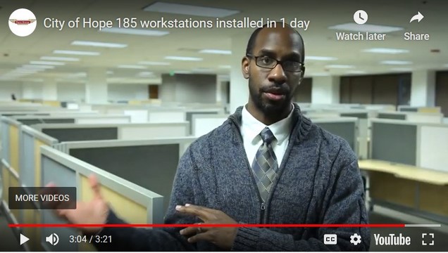 Video-City of Hope -185 Swiftspace workstations 