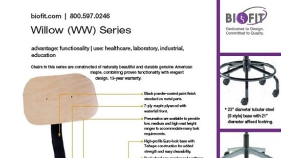 Brochure-Biofit-Willow series sheet 2020