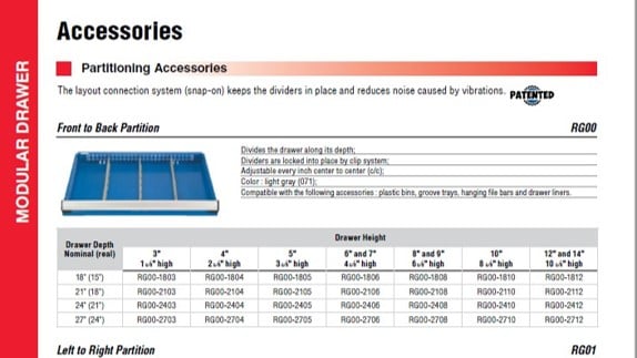 Catalog-Rousseau-Modular Drawer Accessories