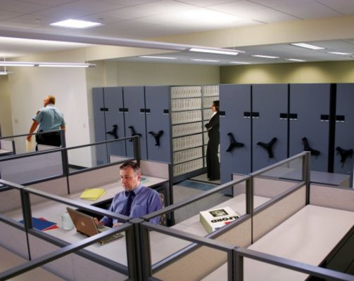 Mobile Shelving for government, police records