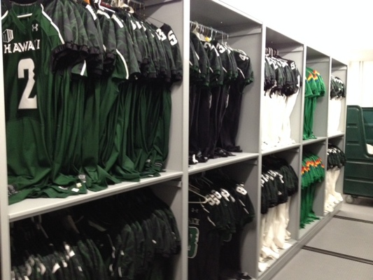 Mobile Shelving for Athletics-Team Sports