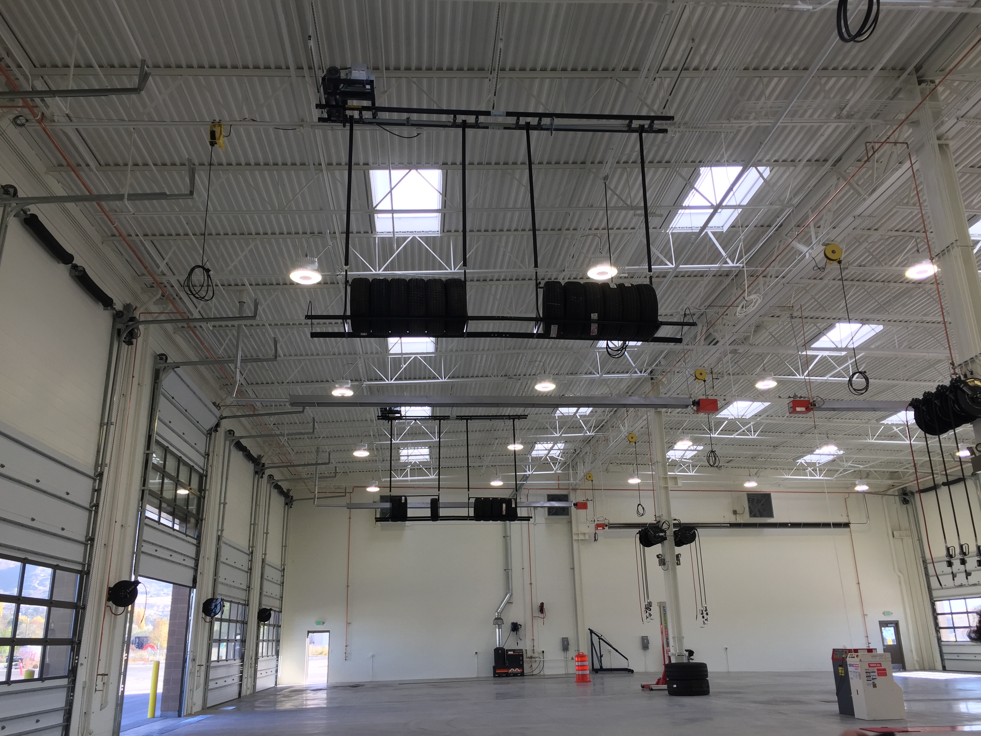 Overhead Tire Lifts-Service bays