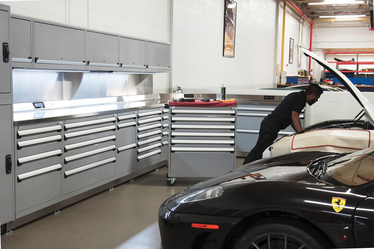 Auto Service Bay Tool Storage