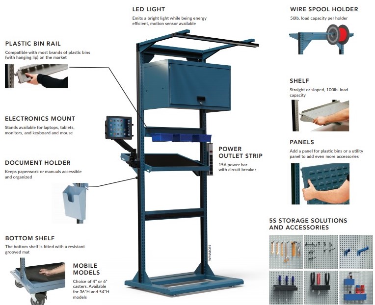 Freestanding Tool Cart Accessories