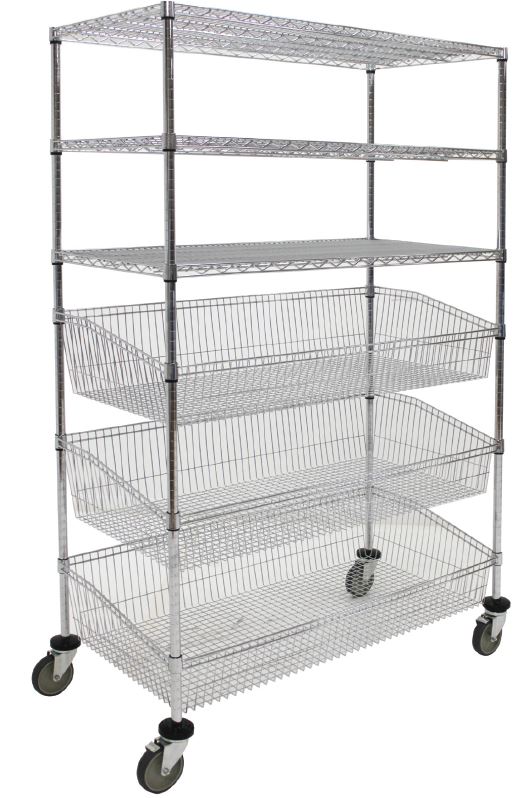 Wire Cart-Combo Basket Unit