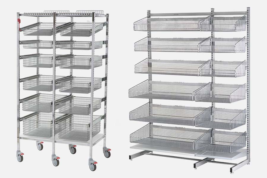 Wire Shelving with Baskets-Technibilt