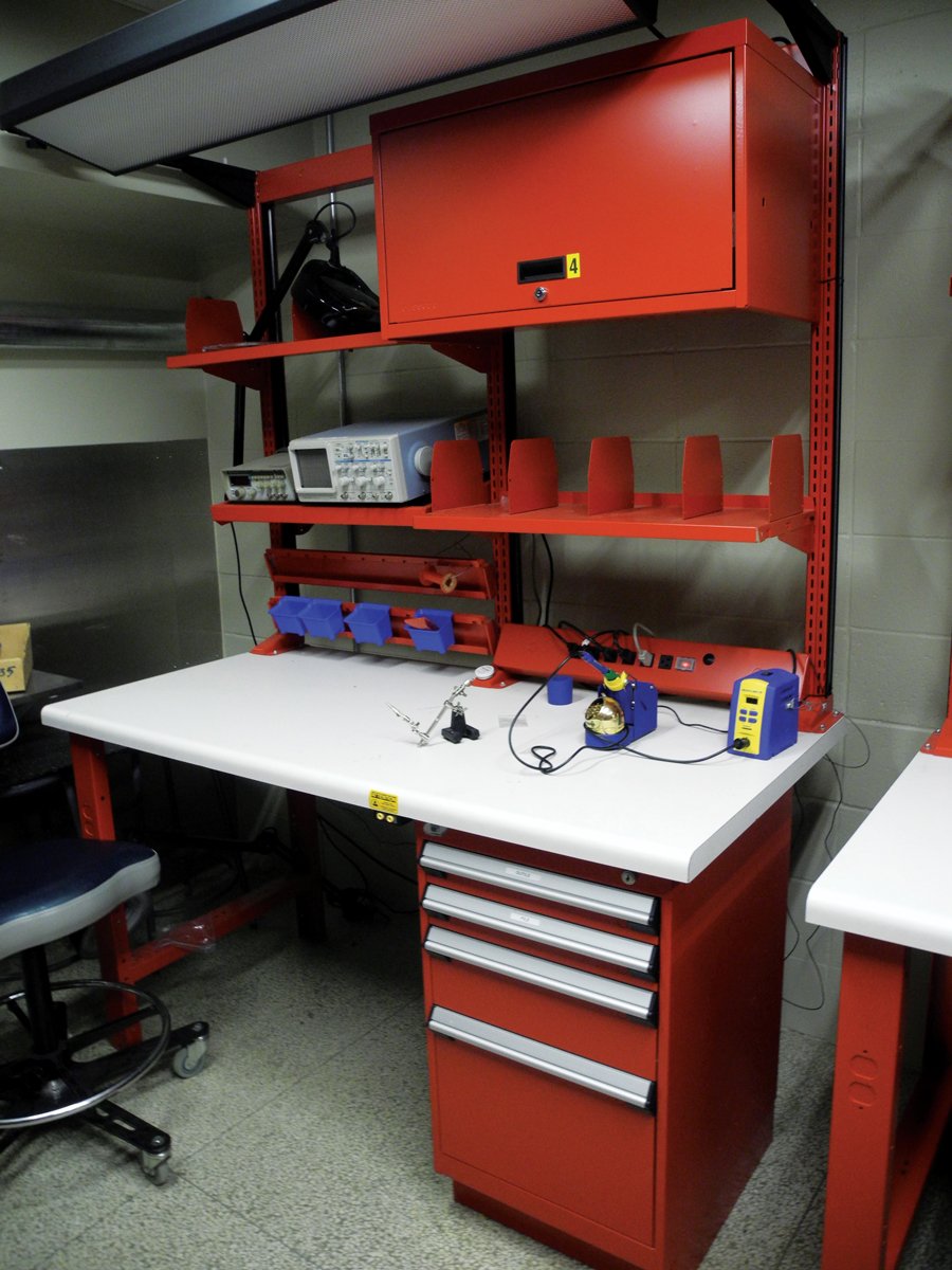 Workbench with upright frame work center